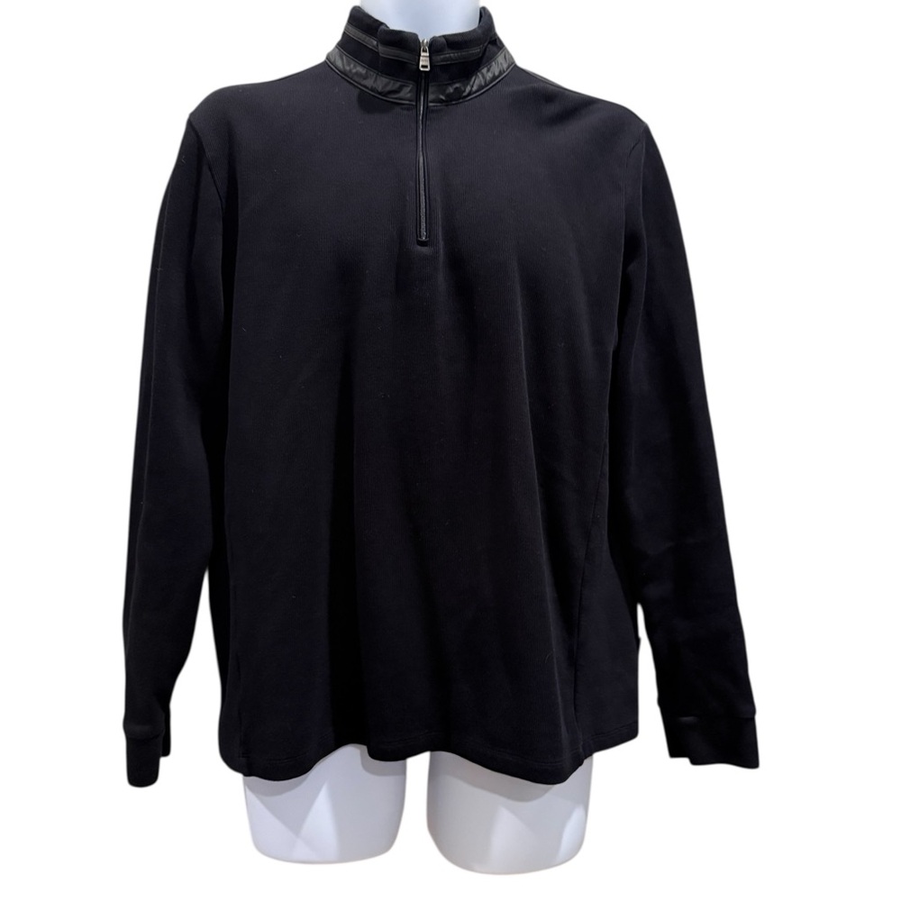 Hugo Boss Men's Black Quarter Zip XL EUC